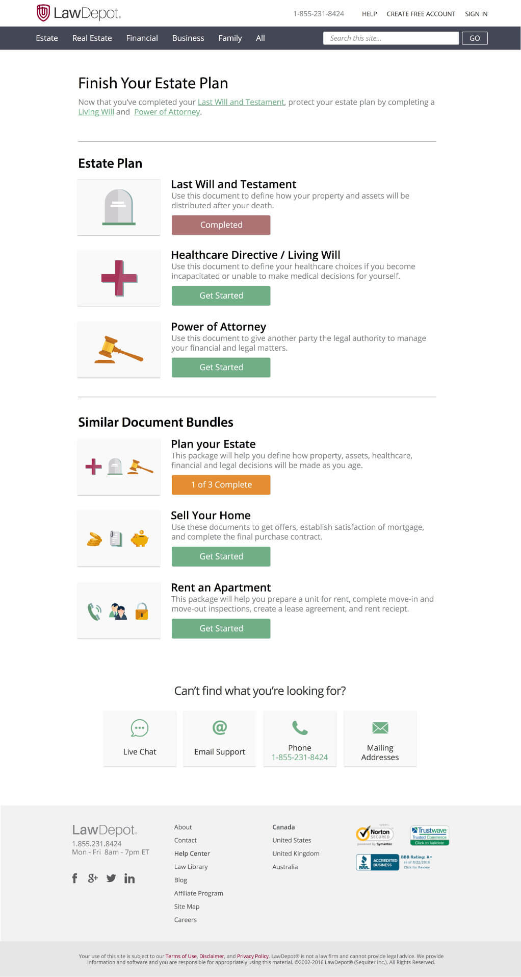 Mockup of document bundles for estate plans and similar bundles.