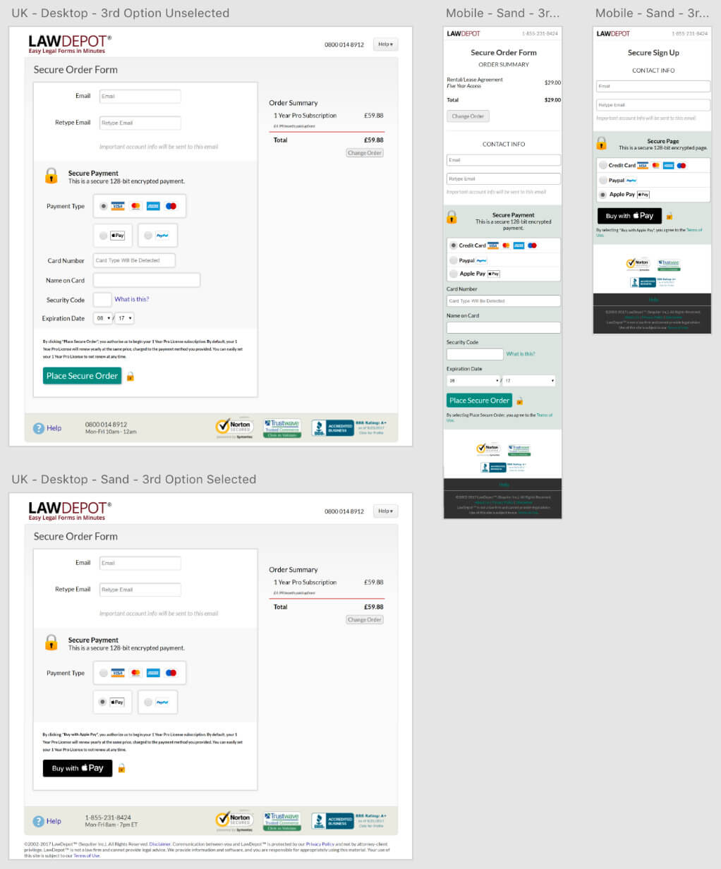 Apple Pay intergration web and mobile design workflows.