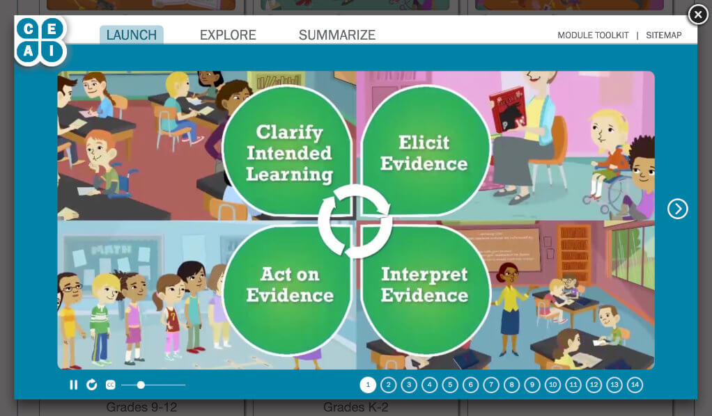 Module Introduction Screen showing learning goals.